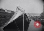 Image of SS Normandie capsized New York City USA, 1943, second 23 stock footage video 65675039821