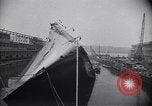 Image of SS Normandie capsized New York City USA, 1943, second 24 stock footage video 65675039821