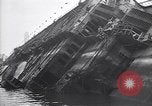 Image of SS Normandie capsized at dock New York City USA, 1943, second 29 stock footage video 65675039822