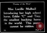 Image Lucille Mulhall United States USA, 1927, de la seconde 33 séquences d'archives historiques vidéo 65675039841