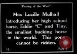 Image Lucille Mulhall United States USA, 1927, de la seconde 36 séquences d'archives historiques vidéo 65675039841