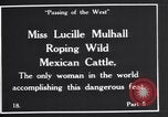 Standbild Miss Lucille Mulhall United States USA, 1927, aus Sekunde 3 historischem Filmmaterial Videoclip 65675039851