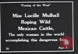 Standbild Miss Lucille Mulhall United States USA, 1927, aus Sekunde 6 historischem Filmmaterial Videoclip 65675039851