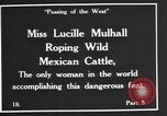 Standbild Miss Lucille Mulhall United States USA, 1927, aus Sekunde 7 historischem Filmmaterial Videoclip 65675039851