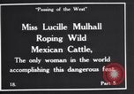 Standbild Miss Lucille Mulhall United States USA, 1927, aus Sekunde 8 historischem Filmmaterial Videoclip 65675039851