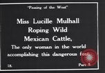 Standbild Miss Lucille Mulhall United States USA, 1927, aus Sekunde 10 historischem Filmmaterial Videoclip 65675039851