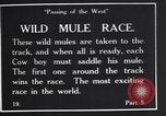 Standbild wild mule Rennen United States USA, 1927, aus Sekunde 7 historischem Filmmaterial Videoclip 65675039852