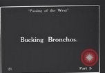 Standbild ruckeln Bronchos United States USA, 1927, aus Sekunde 3 historischem Filmmaterial Videoclip 65675039854