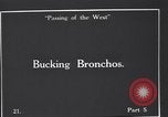 Standbild ruckeln Bronchos United States USA, 1927, aus Sekunde 4 historischem Filmmaterial Videoclip 65675039854