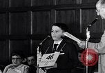 Image of Sandra Gloss spelling bee champion Washington DC USA, 1955, second 24 stock footage video 65675039869