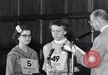 Image of Sandra Gloss spelling bee champion Washington DC USA, 1955, second 45 stock footage video 65675039869