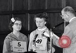 Image of Sandra Gloss spelling bee champion Washington DC USA, 1955, second 48 stock footage video 65675039869