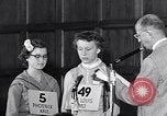 Image of Sandra Gloss spelling bee champion Washington DC USA, 1955, second 50 stock footage video 65675039869