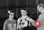 Image of Sandra Gloss spelling bee champion Washington DC USA, 1955, second 53 stock footage video 65675039869