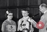 Image of Sandra Gloss spelling bee champion Washington DC USA, 1955, second 57 stock footage video 65675039869