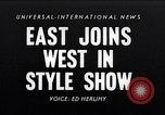 Image of fashion show San Francisco California USA, 1955, second 1 stock footage video 65675039870