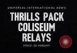 Image of track meet Los Angeles California USA, 1955, second 3 stock footage video 65675039871