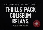 Image of track meet Los Angeles California USA, 1955, second 4 stock footage video 65675039871