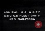 Image of Admiral H A Wiley Pacific Ocean, 1929, second 1 stock footage video 65675039875