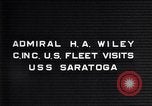 Image of Admiral H A Wiley Pacific Ocean, 1929, second 8 stock footage video 65675039875