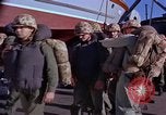 Image of Marines on U.S. transport ship prepare for amphibious landing at Beiru Beirut Lebanon, 1958, second 8 stock footage video 65675039923