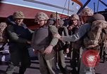 Image of Marines on U.S. transport ship prepare for amphibious landing at Beiru Beirut Lebanon, 1958, second 10 stock footage video 65675039923