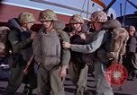 Image of Marines on U.S. transport ship prepare for amphibious landing at Beiru Beirut Lebanon, 1958, second 12 stock footage video 65675039923