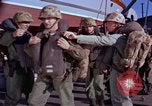 Image of Marines on U.S. transport ship prepare for amphibious landing at Beiru Beirut Lebanon, 1958, second 16 stock footage video 65675039923