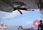 Image of catapult crew prepares to launch aircraft aboard USS Essex (CVA-9) dur Vietnam, 1958, second 10 stock footage video 65675039925