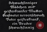 Standbild Die Nazi-deutschen Analyse von geistig und körperlich behinderten Deutschen Deutschland, 1934, aus Sekunde 59 historischem Filmmaterial Videoclip 65675039980