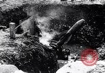 Image of French troops charge from trench World War 1 Western Front European Theater, 1918, second 6 stock footage video 65675040043