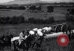 Image of American and French troops transport artillery France, 1918, second 49 stock footage video 65675040047