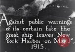 Immagine di Rivestimento Lusitania lasciando New York Oceano atlantico, 1915, secondo 12 filmato di repertorio 65675040087