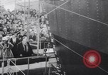 Image of British shipyard workers on strike United Kingdom, 1951, second 57 stock footage video 65675040116