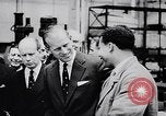 Image of Prince Philip, Duke of Edinburgh, visiting the Decca Records productio United Kingdom, 1957, second 17 stock footage video 65675040118