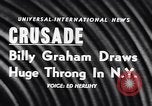 Image of Evangelist Billy Graham New York City USA, 1957, second 15 stock footage video 65675040122
