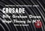 Image of Evangelist Billy Graham New York City USA, 1957, second 17 stock footage video 65675040122