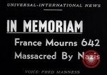 Standbild sieben ehemalige NS-SS-Männer Oradour-sur-Glane Frankreich, 1953, aus Sekunde 13 historischem Filmmaterial Videoclip 65675040139