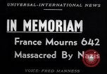 Standbild sieben ehemalige NS-SS-Männer Oradour-sur-Glane Frankreich, 1953, aus Sekunde 14 historischem Filmmaterial Videoclip 65675040139