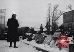 Standbild sieben ehemalige NS-SS-Männer Oradour-sur-Glane Frankreich, 1953, aus Sekunde 61 historischem Filmmaterial Videoclip 65675040139