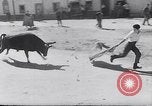 Image of bull fighting Alcochete Portugal, 1953, second 6 stock footage video 65675040157