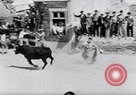 Image of bull fighting Alcochete Portugal, 1953, second 21 stock footage video 65675040157