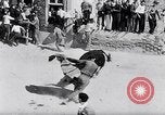 Image of bull fighting Alcochete Portugal, 1953, second 27 stock footage video 65675040157