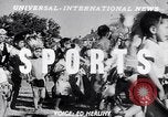 Image of cowboys at rodeo Pendleton Oregon USA, 1953, second 3 stock footage video 65675040164