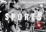 Image of cowboys at rodeo Pendleton Oregon USA, 1953, second 4 stock footage video 65675040164
