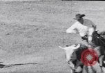 Image of cowboys at rodeo Pendleton Oregon USA, 1953, second 53 stock footage video 65675040164