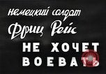 Image of German Army deserter surrenders Soviet Union, 1941, second 8 stock footage video 65675040197