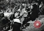 Image of Soviet soldiers use cables to recover German aircraft wreckage from a river Soviet Union, 1941, second 30 stock footage video 65675040198