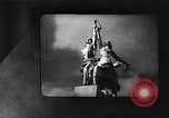 Image of Statue of Soviet worker and a collective farm woman raising a hammer and sickle over their heads Eastern Front European Theater, 1941, second 13 stock footage video 65675040205