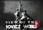 Image of Statue of Soviet worker and a collective farm woman raising a hammer and sickle over their heads Eastern Front European Theater, 1941, second 17 stock footage video 65675040205